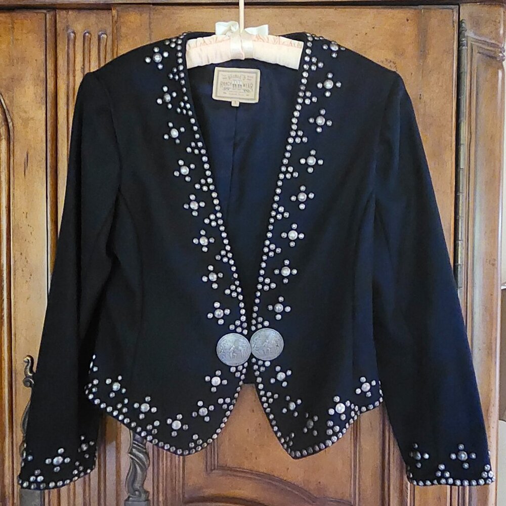 Double D Ranch Women's Vintage Bolero Jacket Black Size Small
